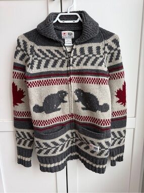 Hudson’s Bay Canada Olympic Lambswool Sweater Women’s XS Cozy Cabincore